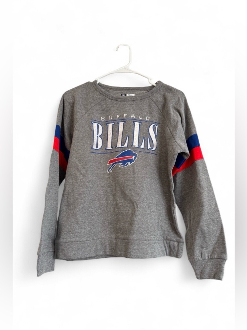 NWT NFL Team Apparel Women's Buffalo Bills Raglan Crewneck Sweatshirt Small